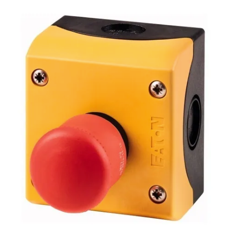Telemec botonera Amarilla C/Paro Emergencia 2Nc+1Na SKU: XALK178G