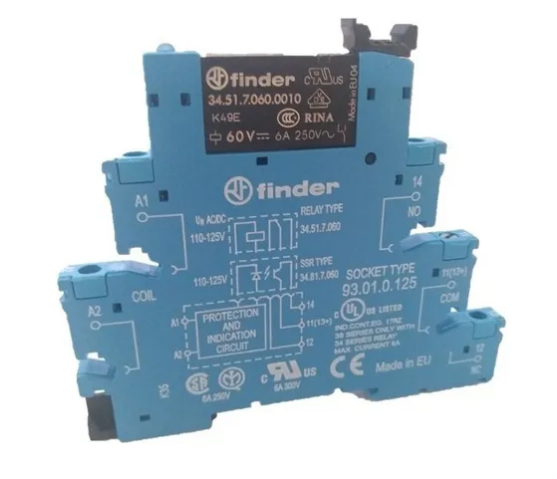 Finder Relevador D Interface 8A 2Cc (125Ac/Dc) SKU: 38.52.0.125.0060