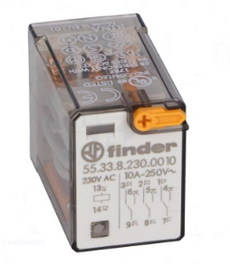 FINDER RELEVADOR ENCAPSULADO 10AMP 230VAC 3P2T 11PIN