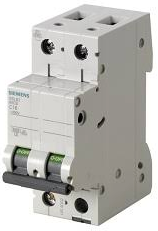 SIEMENS INT TERMOMAG P/RIEL 1P+N 10A C 6kA 230VAC 60VDC