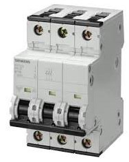 SIEMENS INT TERMOMAG P/RIEL 3P 6A D 10kA 440VAC 72VDC