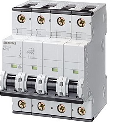 SIEMENS INT TERMOMAG P/RIEL 3P+N 63A A 10kA 440VAC 72VDC