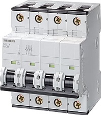 SIEMENS INT TERMOMAG P/RIEL 3P 4A C 6kA 440VAC 72VDC