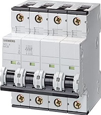 Siemens Int Termomag P/Riel 3P 4A C 6Ka 440Vac 72Vdc SKU: 5SY6304-7