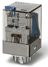 FINDER RELEVADOR ENCAPSULADO 10AMP 24VDC 3P2T 11PIN