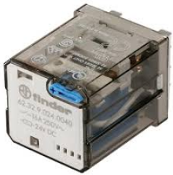 Finder Relevador De Potencia 2P2T 16A 24Vdc SKU: 62.32.9.024.0040