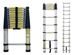 PELDAÑOS ESCALERA TELESCOPICA 13 ESCALONES 150 KG PROFESIONAL 3.8M 706616
