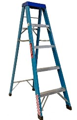 PELDAÑOS ESCALERA TIJERA AL 3 ESC TIPO II 102 KG PROFESIONAL AZUL 1.22M 706786