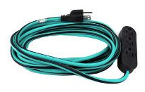 ARGOS EXTENSION 5 MTS 3X16AWG 13AMPS 3 TOMAS VERDE/NEGRO