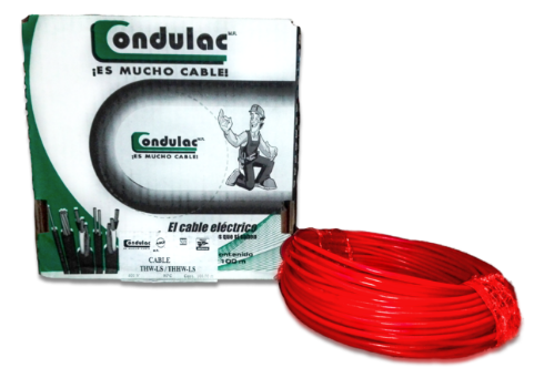 Cable thw CONDULAC rojo caja 18 awg SKU: CALAC18R