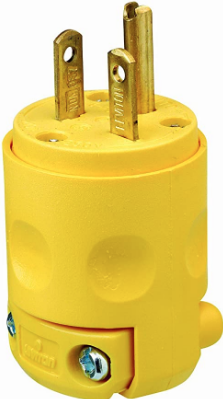 LEVITON CLAVIJA REDONDA 2P 3H 20AMP 250V AMARILLA
