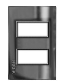 LUCEK cris placa 2 mod espejo negro SKU: PP020-CEN