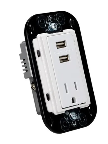 QUINZIÑO MX TOMACORRIENTE 2P+T 2 CARG USB 2.1A