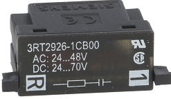 SIEMENS varistor con led ac 24-48v dc 12.-24v para contactores aux. SKU: 3RT2916-1JJ00