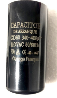 Capacitor De Arranque 340-408 Mfds 120V (3/4 Hp) SKU: CAPA340-408