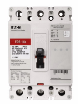 CUTLER Interruptor Industrial 3 Polos 20 Amps 600 SKU: FDB3020L