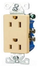 EAGLE RECEPTACULO DUPLEX 2P 3H ATERRIZADO MARFIL