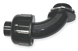 HUBBELL Conector 90° P/Polytuff 3/4" Negro SKU: P0759NBK