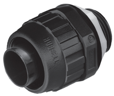 HUBBELL CONECTOR RECTO P/LIQUIDTIGHT NEGRO 1/2"
