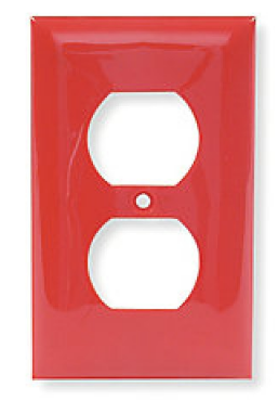 HUBBELL Placa Nylon 1 Dplex Rojo SKU: NP8R