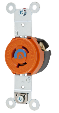 HUBBELL Receptáculo Naranja 15A 250V SKU: IG4560
