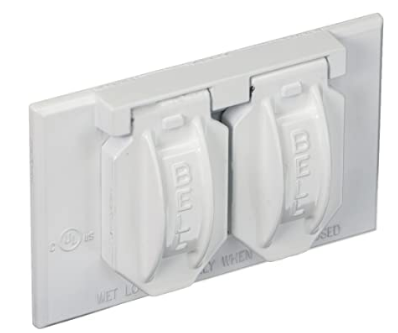 HUBBELL WP CVR 1G HORZ DEVMT (1)DPLX WHT