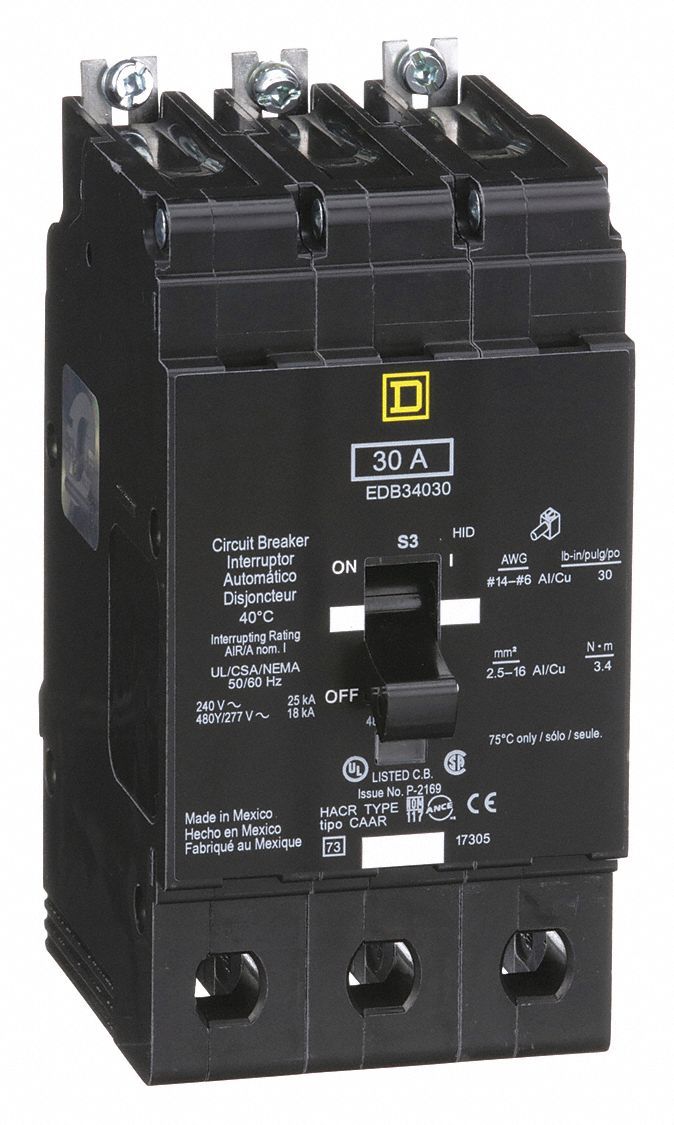 SQUARE D INT TERMOMAG NF 480VAC 3P 30A 18KA 480VAC
