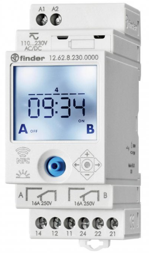 FINDER INT HORARIO SEM NFC 2CC 120-230VAC 16A