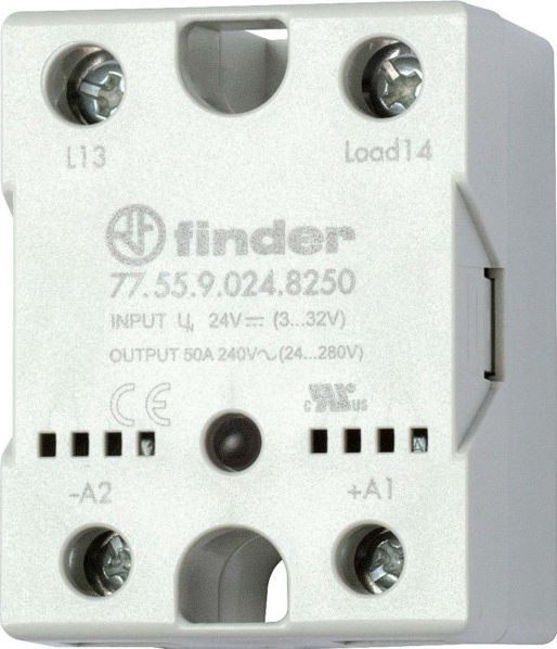 FINDER REL EDO SOLIDO P/PANEL 1P 50A ENT 90-230VAC SAL 21-230VAC