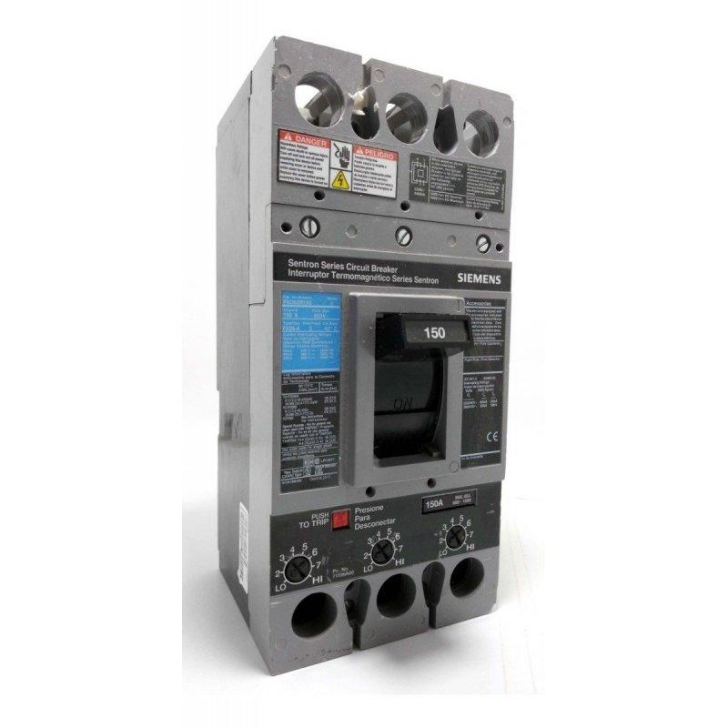 SIEMENS INTERRUPTOR TERMOMAGNETICO 600V 3X150A C/ZAPATAS