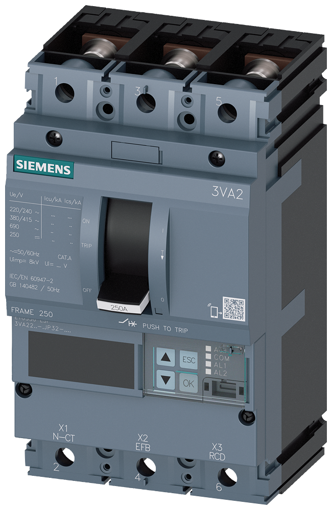 SIEMENS INT TERMOMAG 3VA2 63-160A 85kA 415VAC