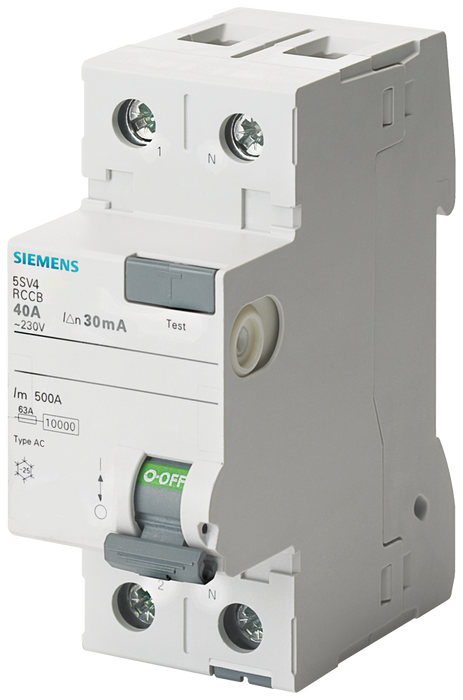 SIEMENS INTERRUPTOR DIFERENCIAL 16A 1+N 10mA