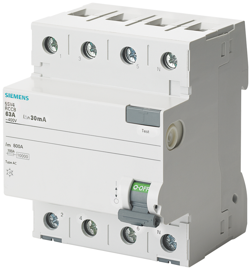 SIEMENS 5SV4344-0 INTERRUPTOR DIFERENCIAL 4P 40A 30mA