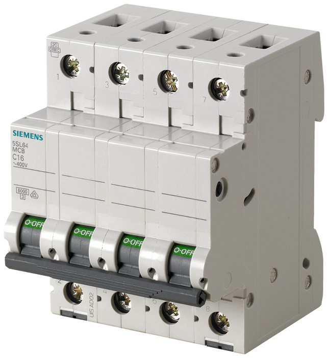 SIEMENS INT TERMOMAG P/RIEL 4P 25A C 6kA 440VAC 60VDC
