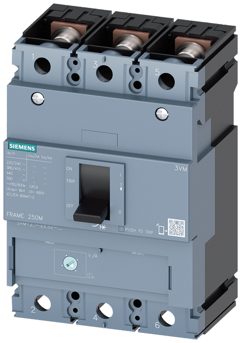 SIEMENS INTERRUPTOR TERMOMAG 3P 175-250A 36kA 415V
