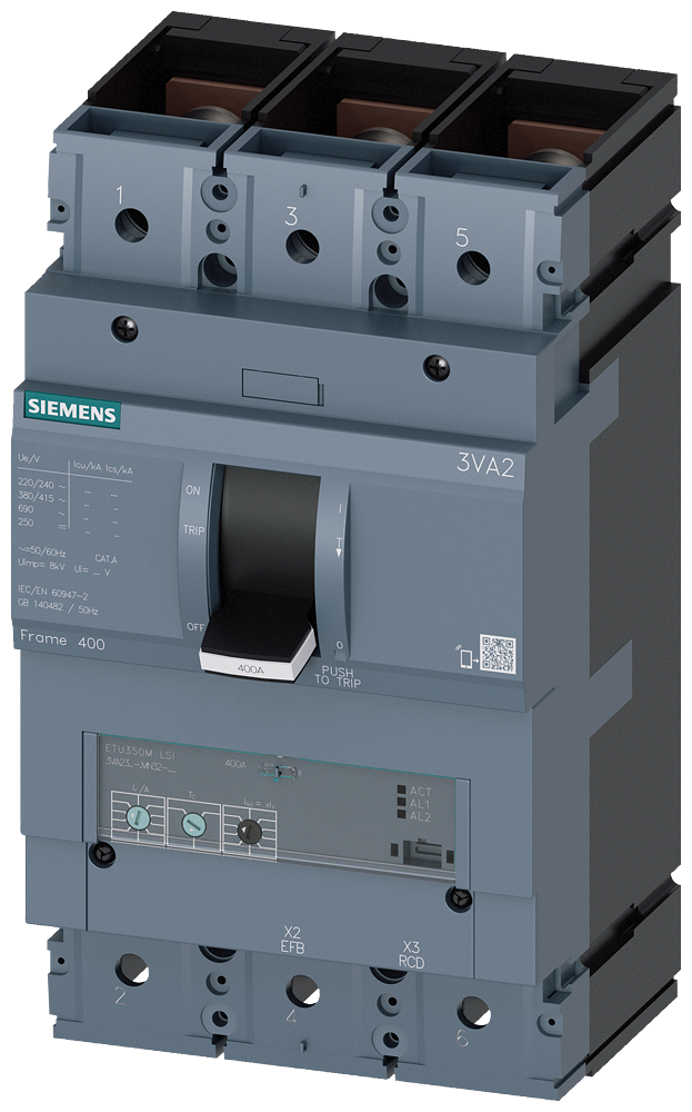 SIEMENS INT TERMOMAG 3VA2 100-250A 110kA 415V