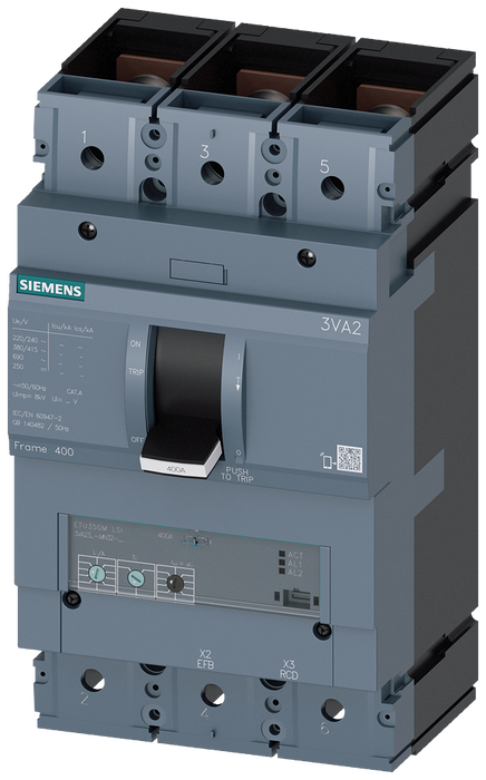 SIEMENS INT TERMOMAG 3VA2 100-250A 110kA 415V