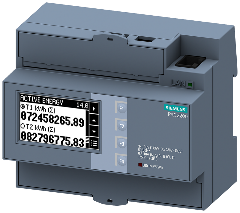 SIEMENS SENTRON APARATO DE MEDIDA 230V 65A PAC2200 LCD L-L 400V L