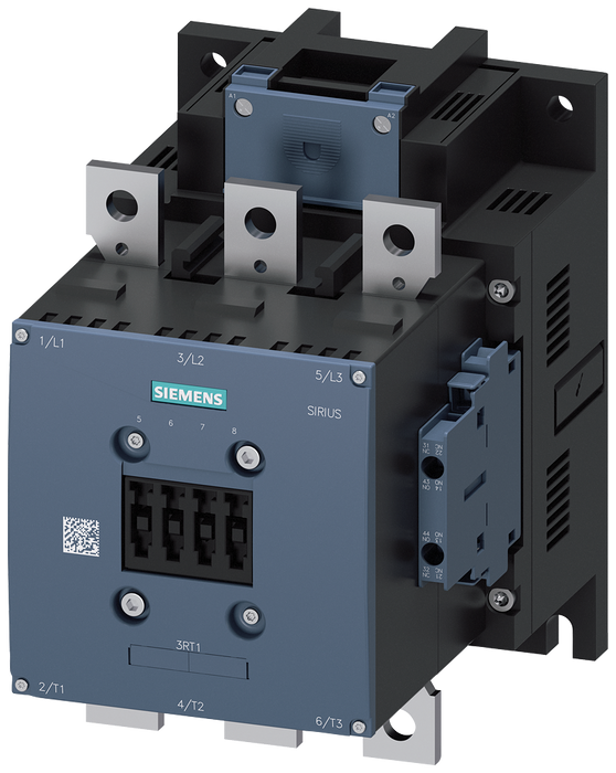 SIEMENS CONTACTOR 265A 132KW/400V CTRL 23-26VUC 2NA+2NC S10