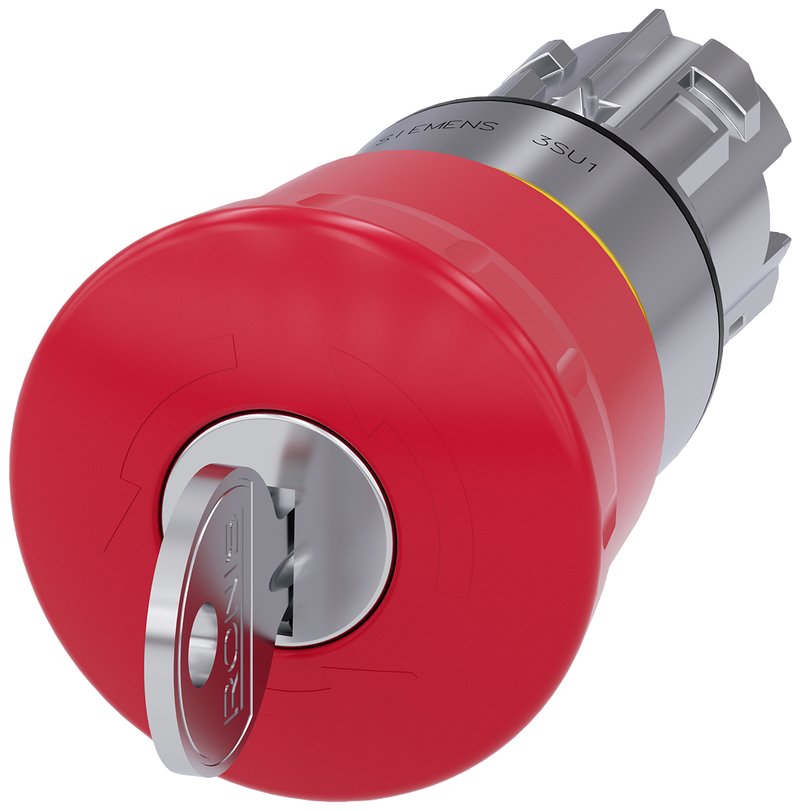 SIEMENS PULSADOR PARO EMERGE METAL ROJO 40MM C/CERRADURA SB30
