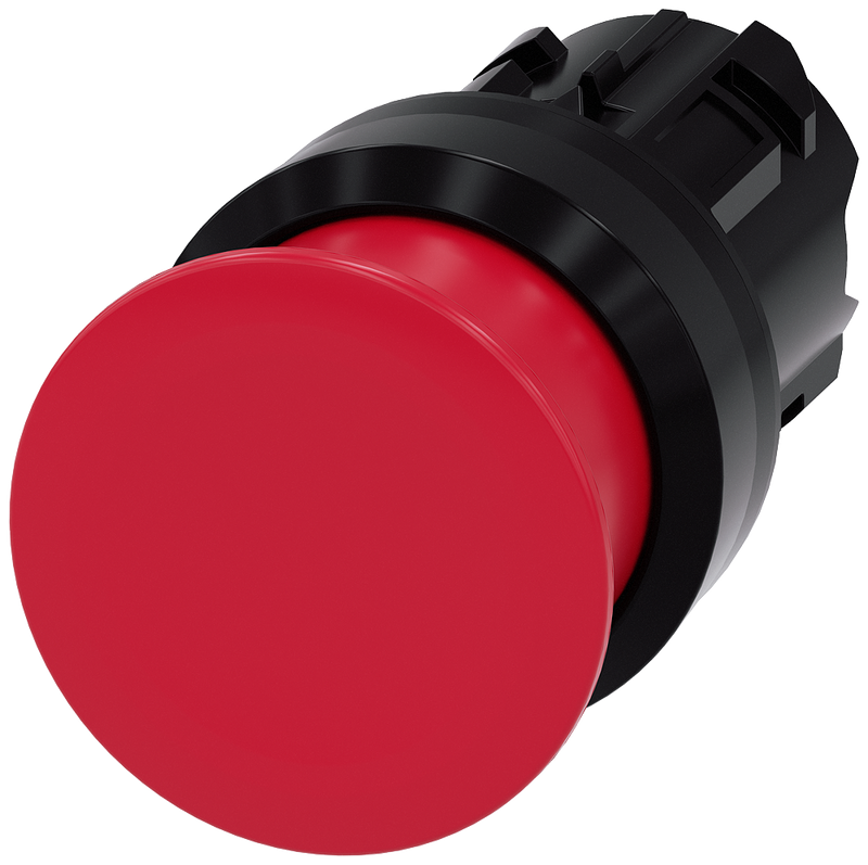SIEMENS PULSADOR SETA 22MM ROJO 30MM MOMENTANEO