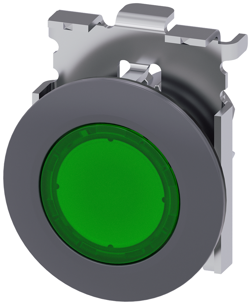 SIEMENS CABEZA LAMPARA 30MM VERDE C/ANILLO METAL