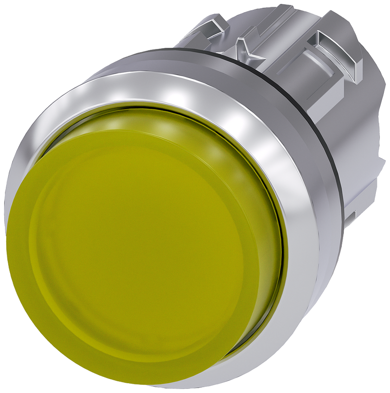 SIEMENS PULSADOR LUMINOSO 22 MM  REDONDO METAL BRILLANTE AMARILLO