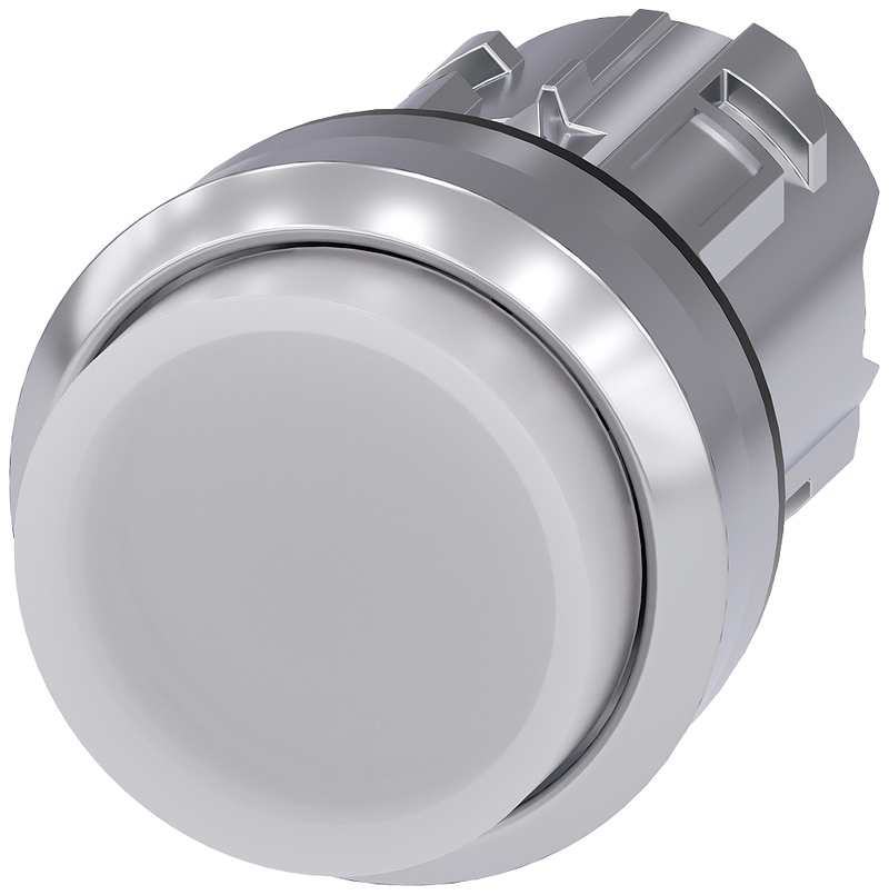 SIEMENS PULSADOR LUMINOSO 22 MM  REDONDO METAL BRILLANTE BLANCO B