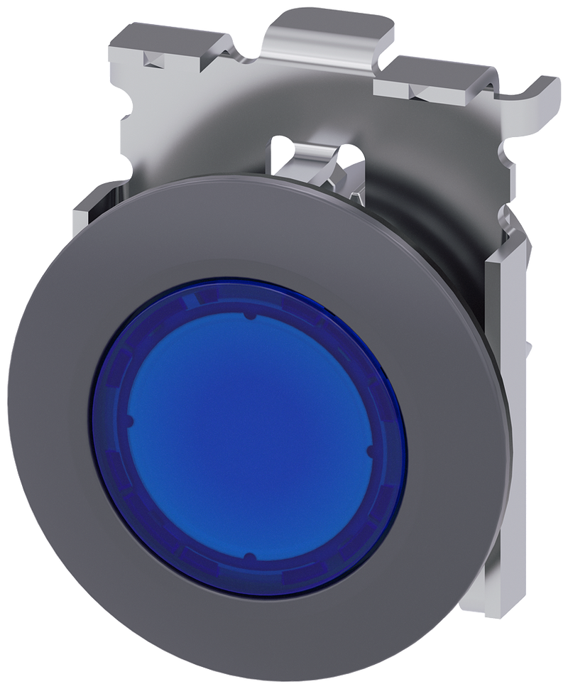 SIEMENS PULSADOR LUMINOSO METAL MATE AZUL