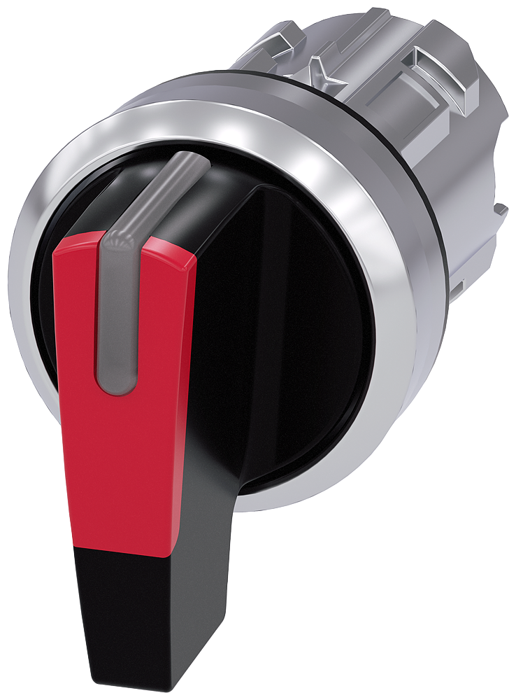 SIEMENS CABEZA SELECTOR LARGO ILUMINABLE 3 POS ROJO