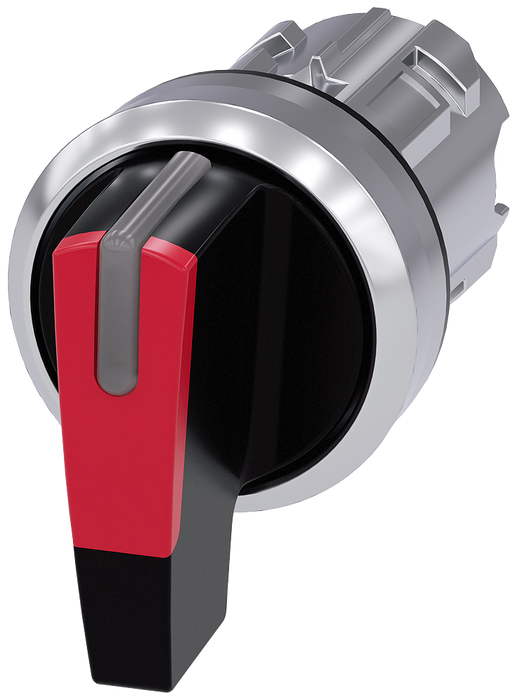 SIEMENS CABEZA SELECTOR LARGO ILUMINABLE 3 POS ROJO
