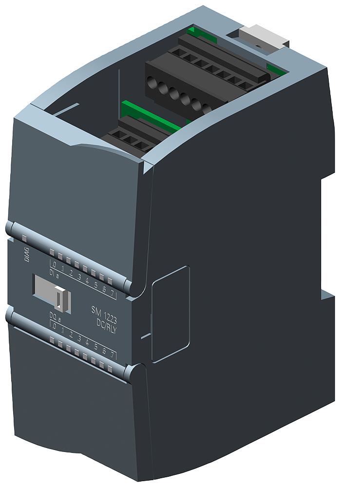 SIEMENS SIPLUS S7-1200 SM 1223 8 DI/8 DQ A 70 GRADOS CENTIGRADOS