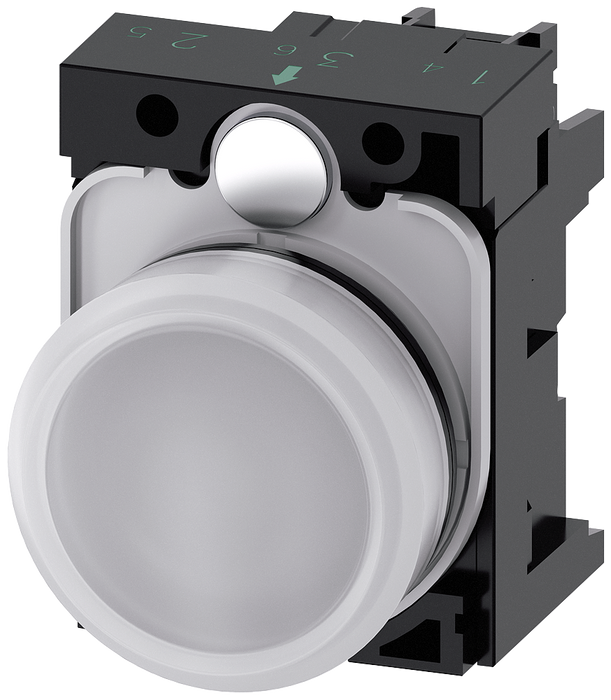 SIEMENS INDICATOR LIGHT, WHITE SKU: 3SU1106-6AA60-1AA0