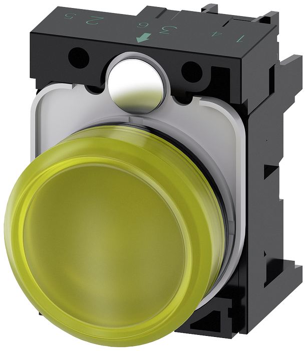 SIEMENS INDICATOR LIGHT, YELLOW SKU: 3SU1106-6AA30-1AA0